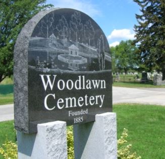 Sign of Woodlawn Cemetery