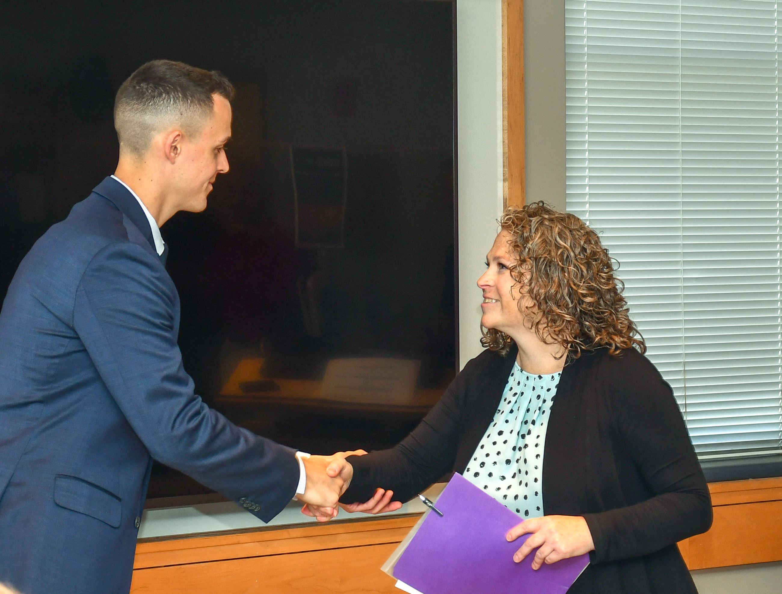 Officer being sworn in