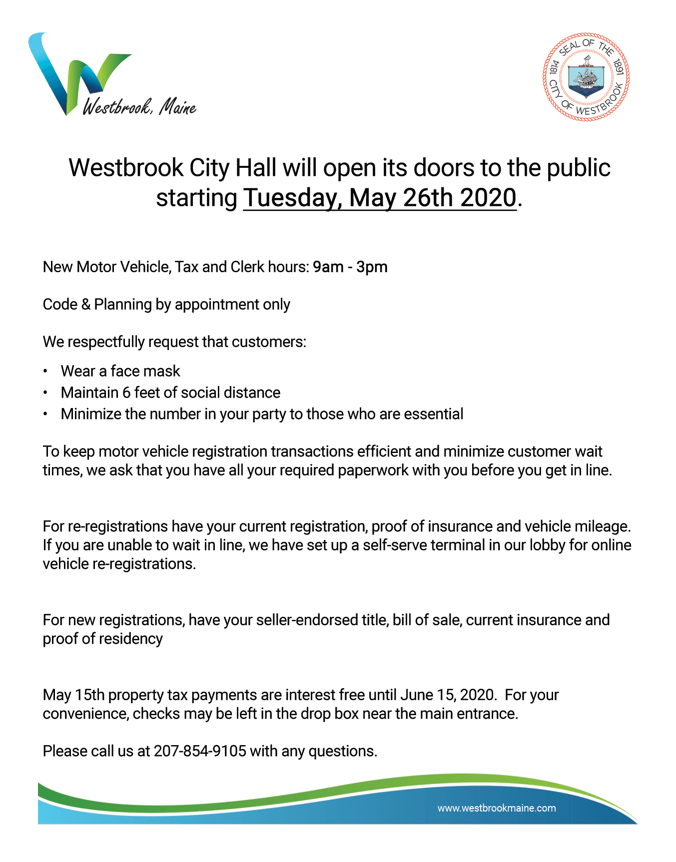 City Hall Opening Announcement