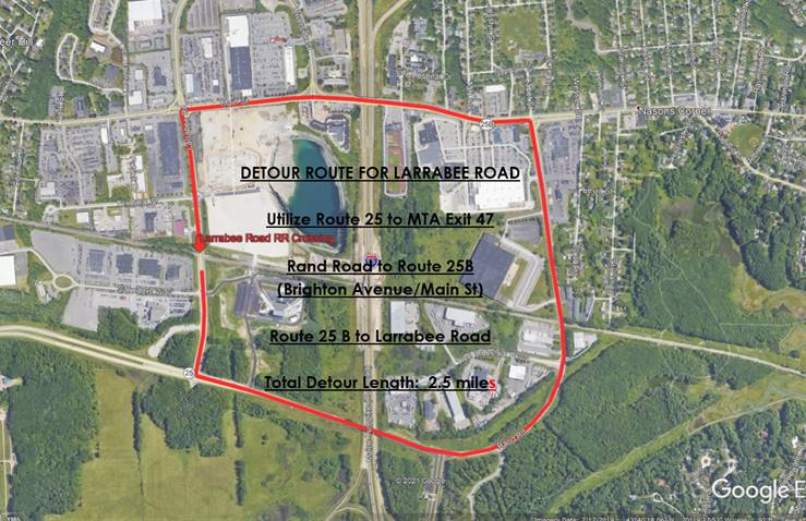 Larrabee Road Detour Map